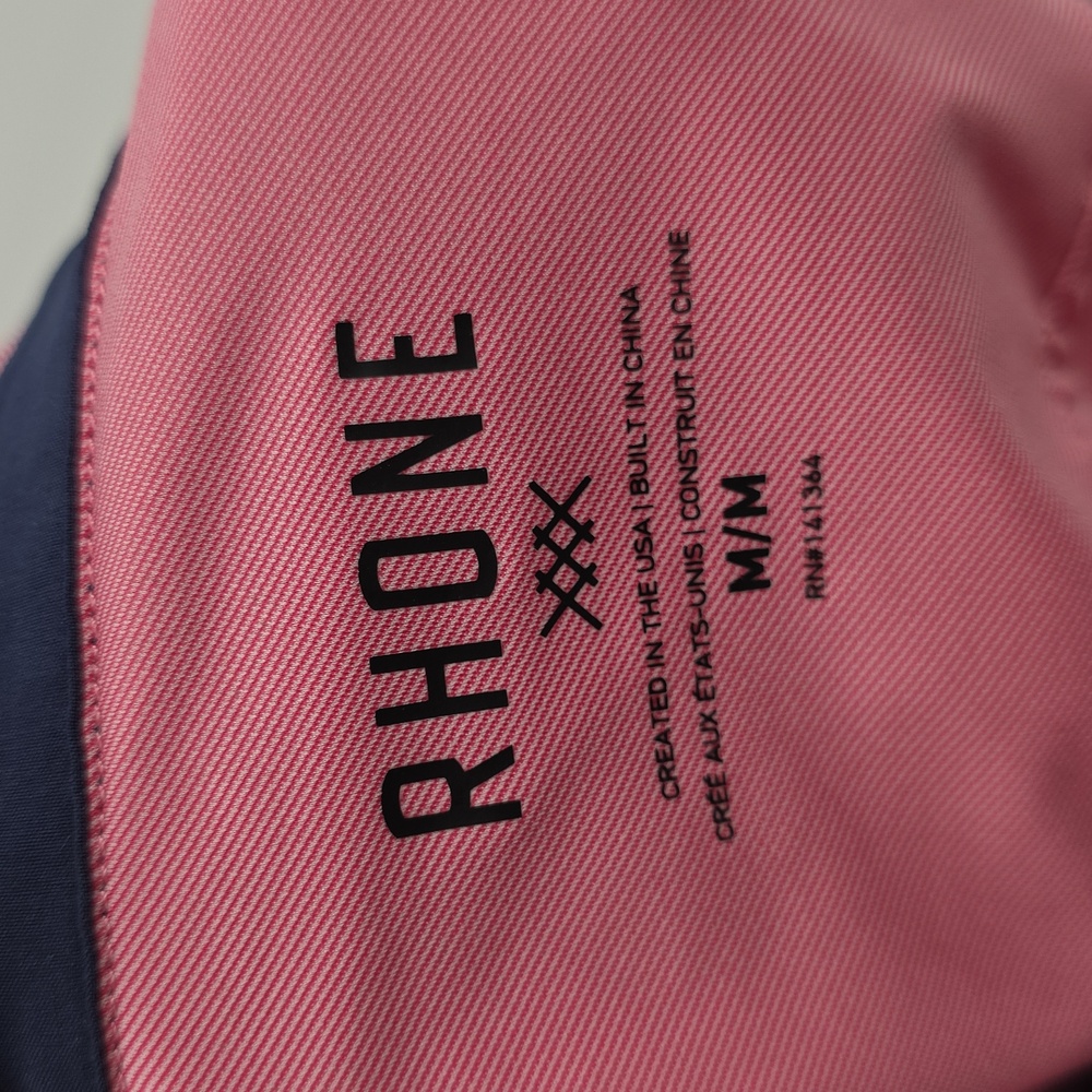 Rhone Men's Pink Polo Shirt Size M - Picture 7 of 8